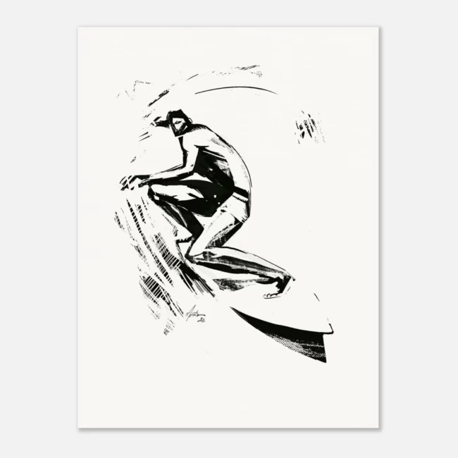 SURFINK DANS L'OEIL - illustration surf art print signe